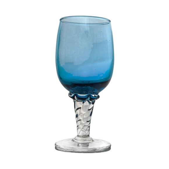 Vintage Cobalt Blue Art Glass Decanter Set: Mid-Century Modern Barware - Picture 3 of 10